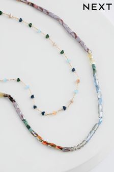 Multi Colour Two Layer Sunset Necklace (Q67724) | 24 €