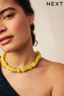 Lime Green Wrap Bead Necklace (Q67728) | ₪ 60