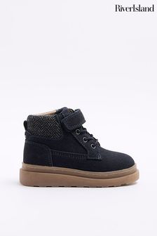 River Island Navy Smart Boots