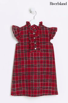 River Island Red Girls Boucle Shift Dress (Q67900) | €14.50