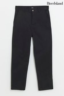 River Island Black Mini Boys Stretch Chino Trousers (Q67920) | €18 - €25
