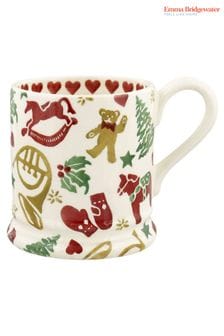 Emma Bridgewater Cream Christmas Celebration 1/2 Pint Mug (Q68051) | kr325