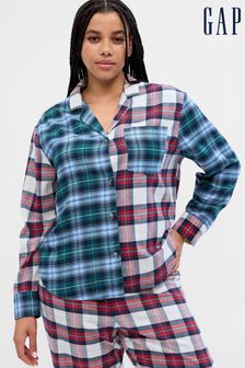 Gap Red & Blue Relaxed Flannel Long Sleeve Pyjama Shirt (Q68101) | €42