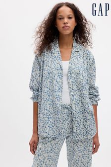 Gap Blue Ditsy Floral Poplin Pyjama Shirt (Q68126) | €43