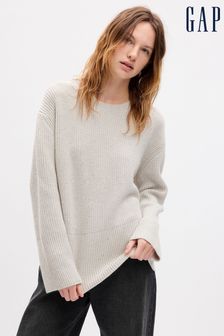 Suéter de cuello redondo con lentejuelas y bajo dividido 24/7 de Gap (Q68142) | 78 €