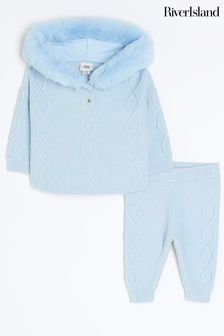 River Island Blue Baby Boys Hoodie and Joggers (Q68155) | €17