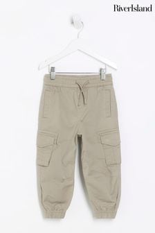 Grège - Pantalon cargo River Island Hatch garçon (Q68165) | €22