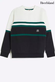 River Island fantovski pulover z barvnimi bloki in trakom (Q68166) | €10 - €13
