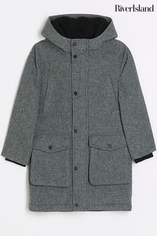River Island Grey Boys Wool Parka Coats (Q68215) | €28 - €36