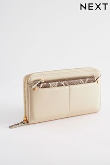 Neutral Large Purse With Pull-Out Zip Coin Purse (Q68267) | CA$39