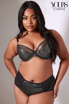 Yours Curve Silver Sheer Shimmer UnderWired Non Padded Bra (Q68274) | $46