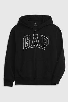 Gap Black Embroidered Logo Zip Through Hoodie (4-13yrs) (Q68352) | €29
