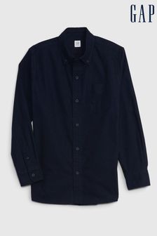 Gap Navy Brushed Oxford Long Sleeve Shirt (4-13yrs) (Q68356) | €36