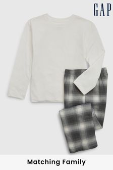 Gap Grey Check Long Sleeve Kids Pyjamas (Q68360) | €27