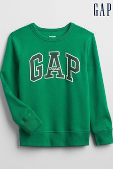 Grün - Gap Sweatshirt mit Rundhalsausschnitt und Logo (Q68374) | 28 €