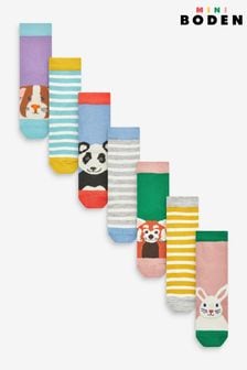 Boden Pink/White Socks 7 Pack (Q68377) | OMR11