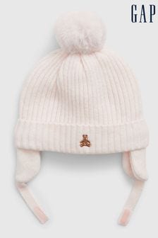 Gap Pink Babys Brannan Bear Rib Pom Beanie (Q68391) | €11.50