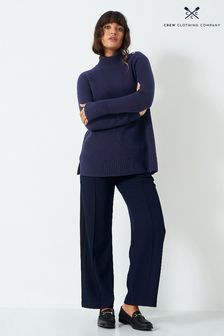 Niebieski wełniany sweter Crew clothing company (Q68537) | 250 zł
