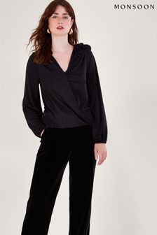 Черная блузка с логотипом Monsoon Cali (Q68564) | €40