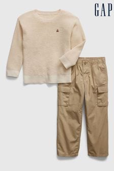 Gap Neutral Toddler Two-Piece Cargo Outfit Set (6mths-5yrs) (Q68571) | kr519
