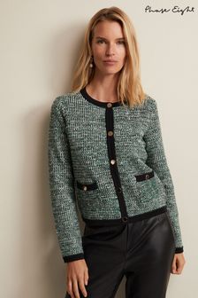 Phase Eight Green Soraia Knitted Cardigan (Q68603) | $218