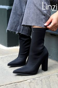 Black sock boots pointed toe online