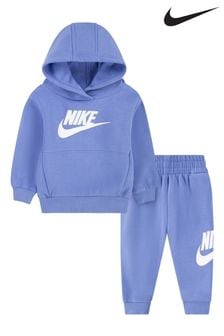 Albastru pal - Trening din fleece pentru copii mici Nike Club (Q68830) | 209 LEI