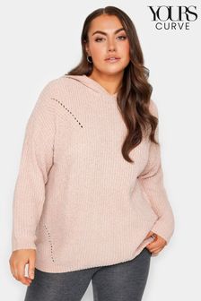 Yours Curve Pink Chenille Soft Hoodie (Q68899) | €15.50