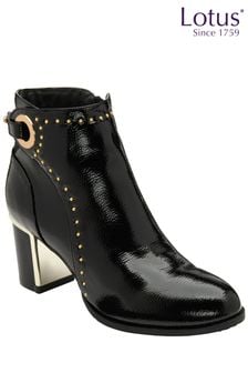 Lotus Black Ankle Boots (Q68992) | $94