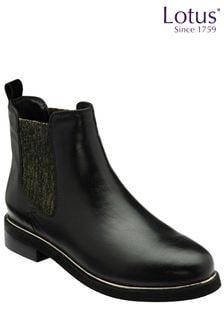 Lotus Black Ankle Boots (Q69013) | €106