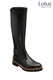 Черный - Ботинки с принтом лотоса (Q69014) | €131