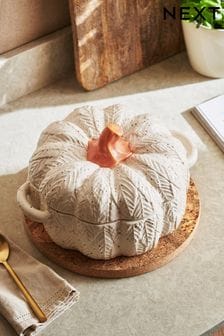 Natural Speckle Glaze Pumpkin Casserole Dish (Q69022) | €60