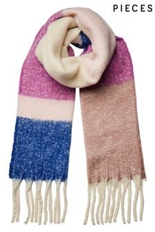 粉色 - Pieces舒適流蘇細節圍巾 (Q69053) | NT$840