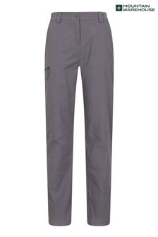 Mountain Warehouse Grey Womens Lightweight Stretch Walking Short Length Trousers (Q69126) | €46