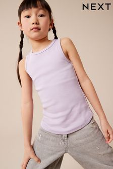Lila vijolična - Rebrasta majica brez rokavov (3–16 let) (Q69138) | €4 - €8