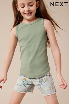 Zelena - Rebrasta majica brez rokavov (3–16 let) (Q69166) | €4 - €8