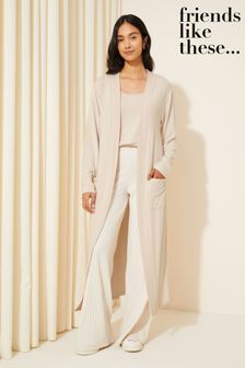 Friends Like These Cream Cosy Long Sleeve Maxi Cardigan (Q69185) | 52 €