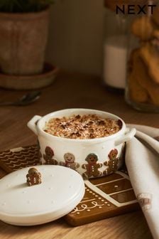 Natural Gingerbread NIbble Bowl With LId (Q69219) | €14