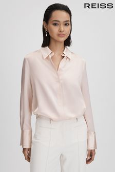 Reiss Irina Silk Button-Through Shirt