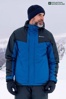 Mountain Warehouse Blue Mens Dusk III Water Resistant Ski Jacket (Q69462) | €103