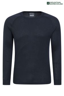 Mountain Warehouse Blue Mens Talus Round Neck Thermal Top (Q69474) | SGD 39