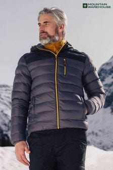 Mountain Warehouse Grey Mens Link Water Resistant Padded Jacket (Q69477) | ₪ 402