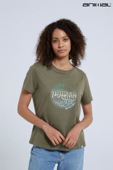 Animal Womens Green Carina Organic Graphic T-shirt (Q69498) | kr460