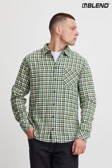 Blend Checked Casual Long Sleeve Shirt