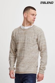 Blend Slubbed Jersey Pullover Jumper