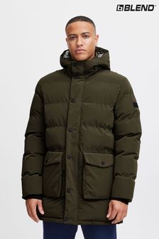 Blend Green Quilted Parka Jacket with Hood (Q69543) | $207