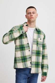 Blend Green Quilted Checked Shacket (Q69553) | $103