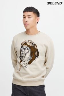 Blend Monkey bedruckt​​​​​​​ Jersey Rundhalsausschnitt​​​​​​​Sweat Hemd (Q69573) | 22 €