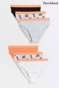River Island Girls Multipack of 6 Frenchie Briefs