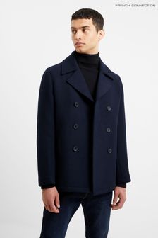 Mens pea coat deals double breasted